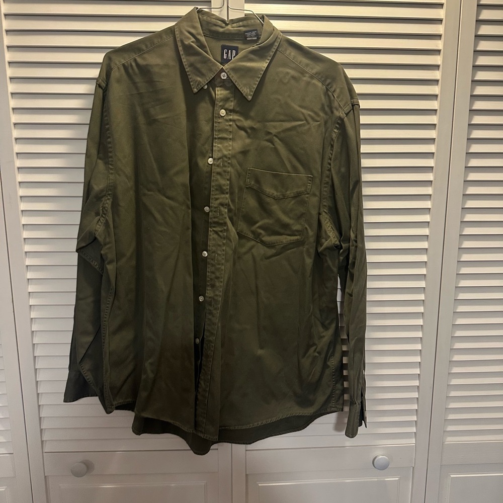 GAP Khaki Green Casual Shirt